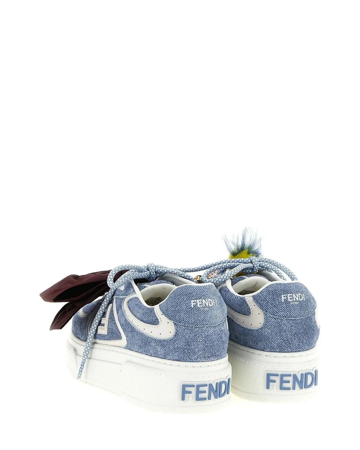 Fendi Sneakers in blue, Calfskin Leather — view 4
