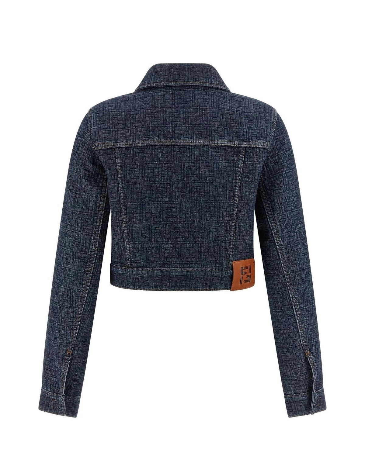 Fendi Trucker Jacket in blue, Cotton — view 2