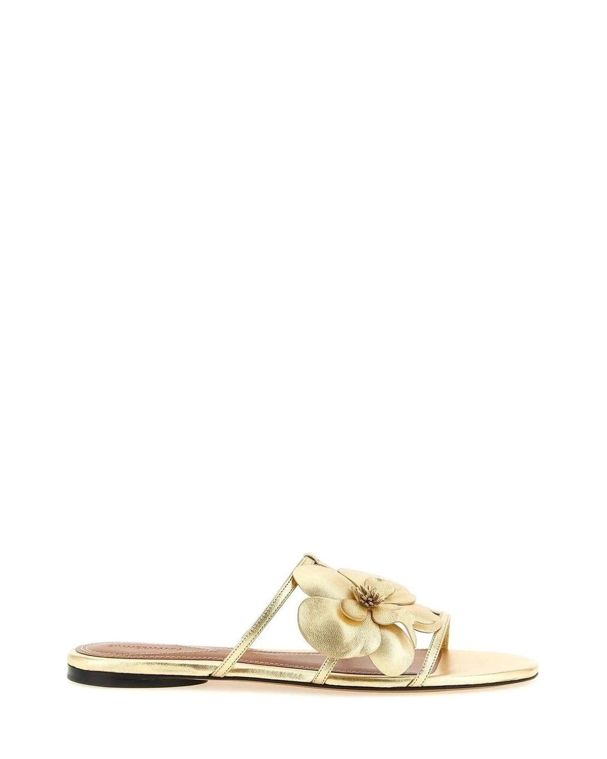 Zimmermann Slides in gold, Leather
