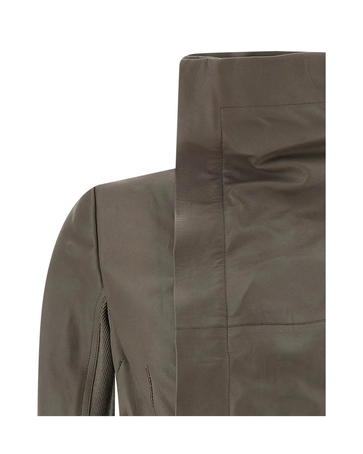 Rick Owens Bolero Jacket in gray, Lamb Leather β view 3
