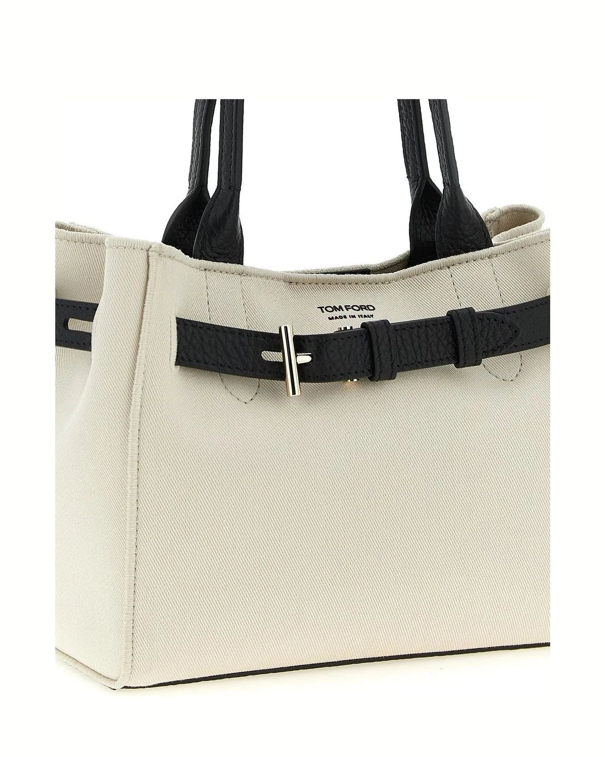 Tom Ford Satchel Bag in beige, Cotton — view 3
