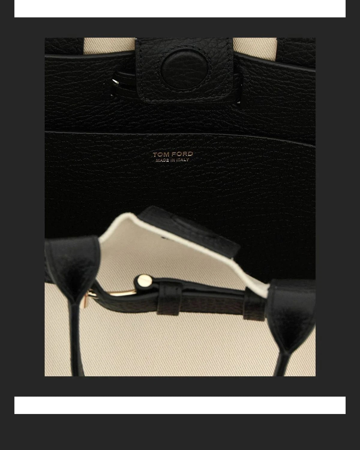 Tom Ford Satchel Bag in beige, Cotton — view 4