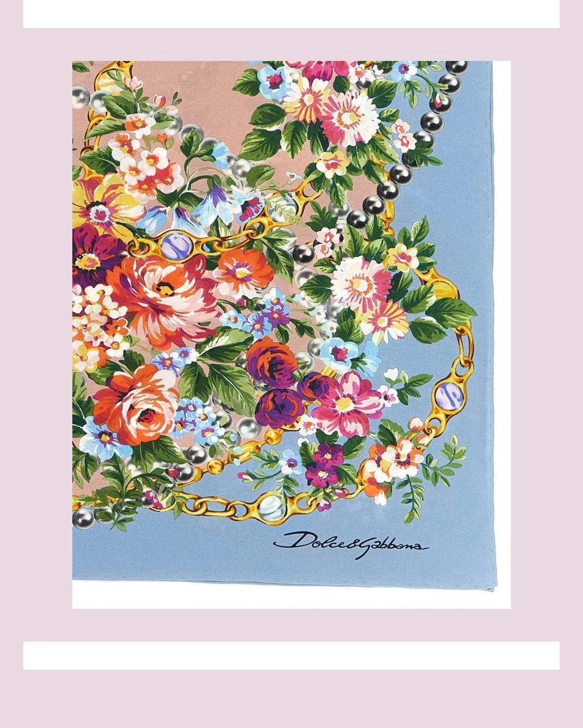 Dolce & Gabbana Scarves & Shawl in blue, Silk — view 2