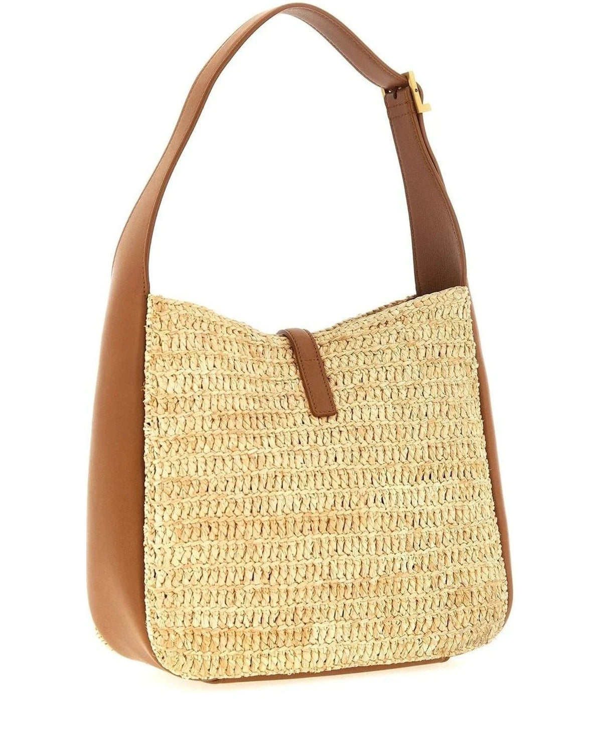 Saint Laurent Hobo Bag in beige, Raffia — view 2