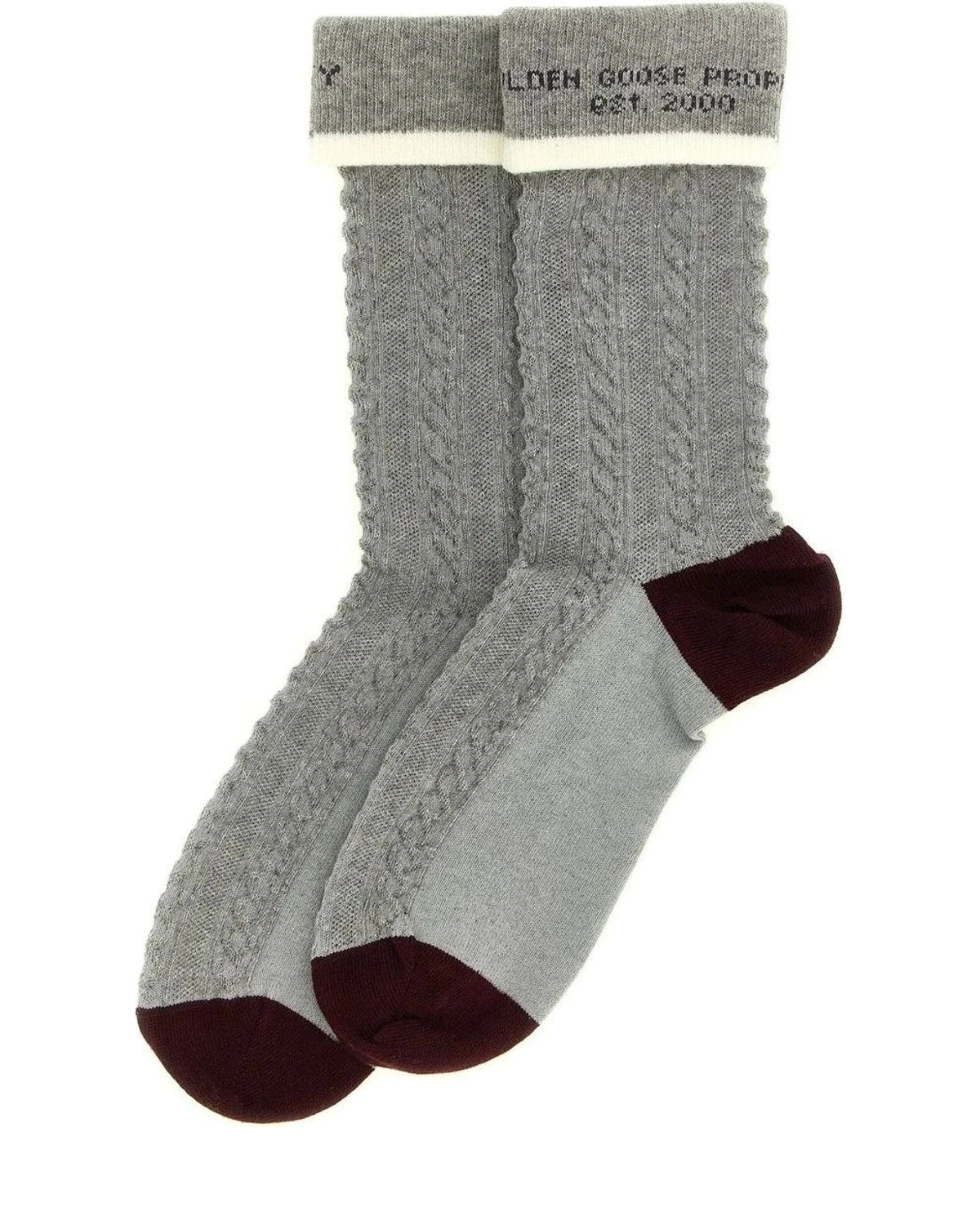 Golden Goose Crew Sock in gray, Cotton — view 2