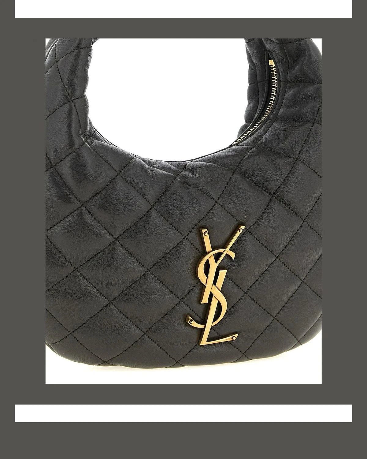 Saint Laurent Hobo Bag in brown, Lamb Leather — view 3