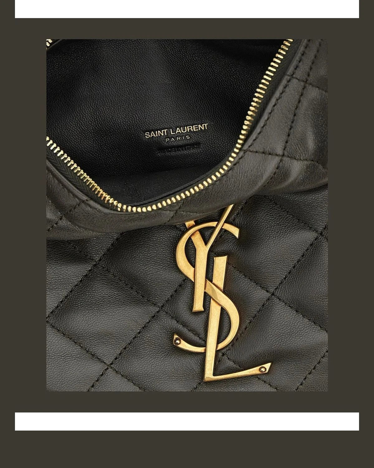 Saint Laurent Hobo Bag in brown, Lamb Leather — view 4