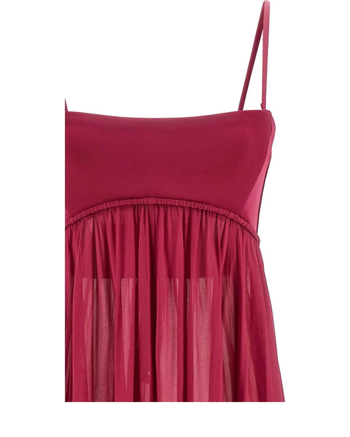 Fuchsia Viscose Long Dress