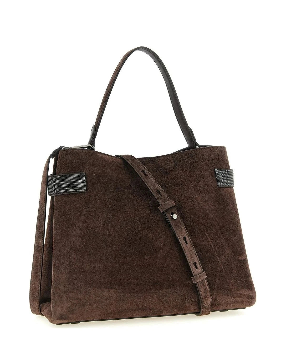 Brunello Cucinelli Shoulder Bag in brown, Calfskin Leather β view 2