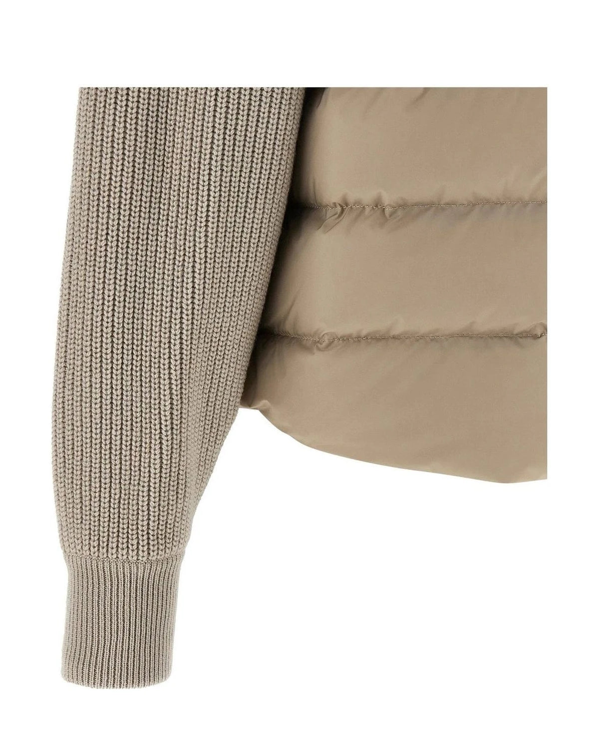 Brunello Cucinelli Puffer Jacket in beige, Polyester — view 4