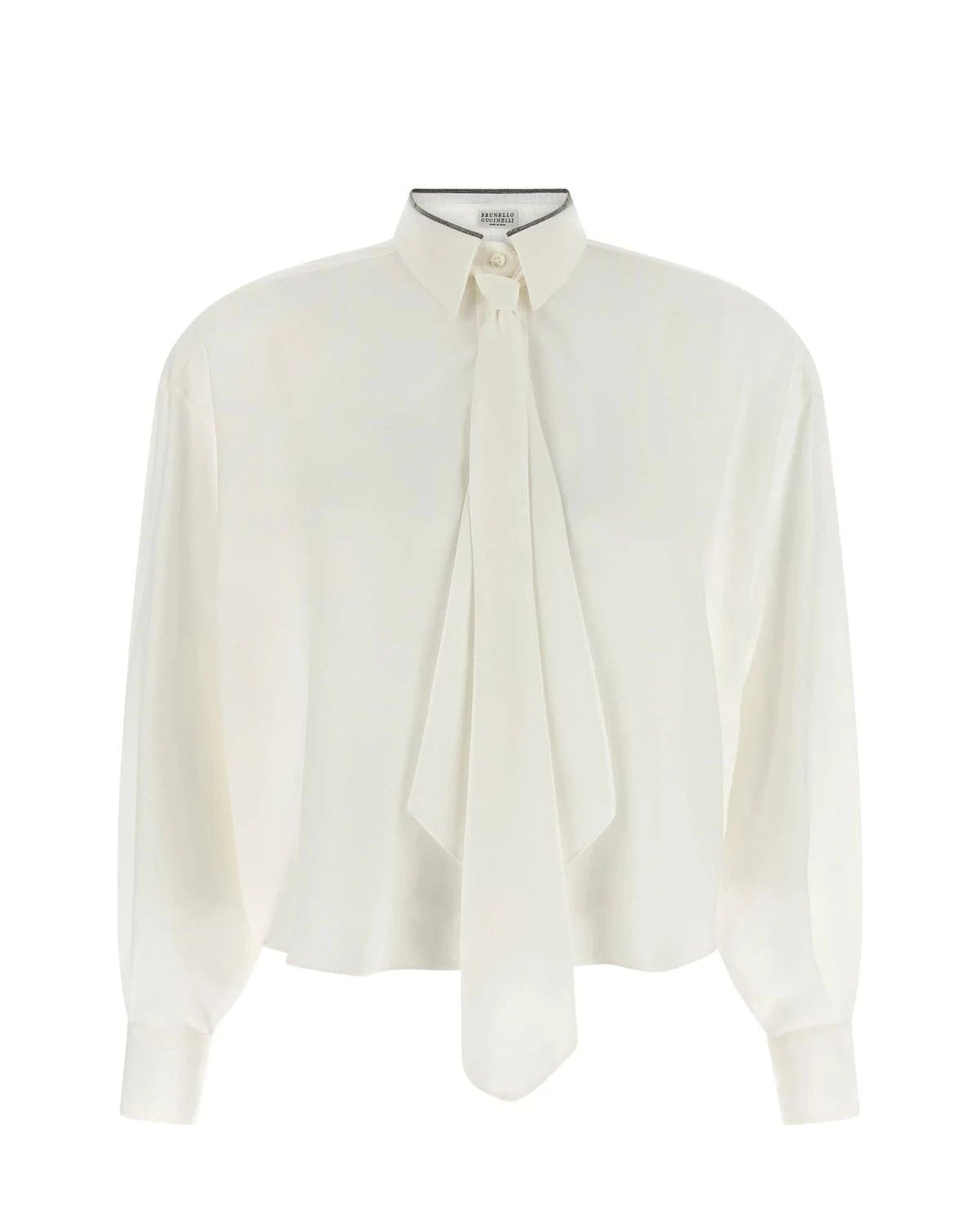 Brunello Cucinelli Blouse in white, Silk