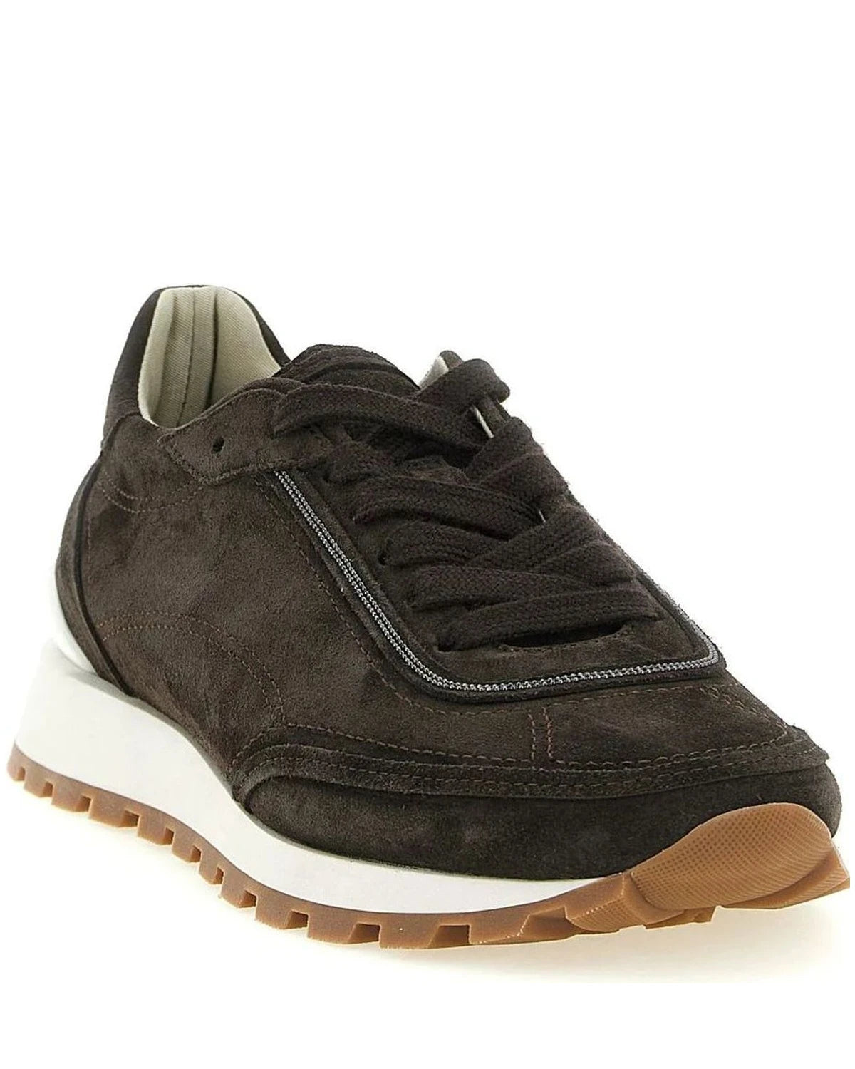 Brunello Cucinelli Sneakers in brown, Calfskin Leather — view 2