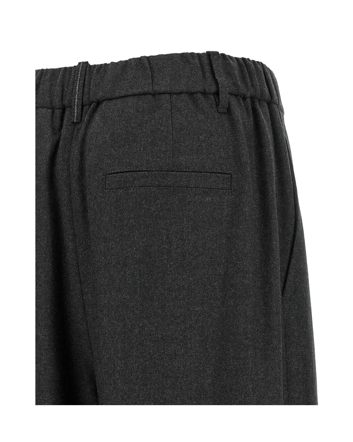 Brunello Cucinelli Trouser in gray, Virgin Wool — view 4