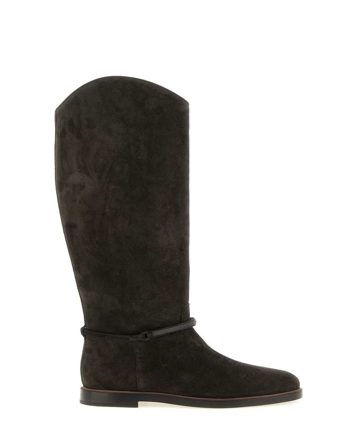 Brunello Cucinelli Knee High Boots in black, Calfskin Leather