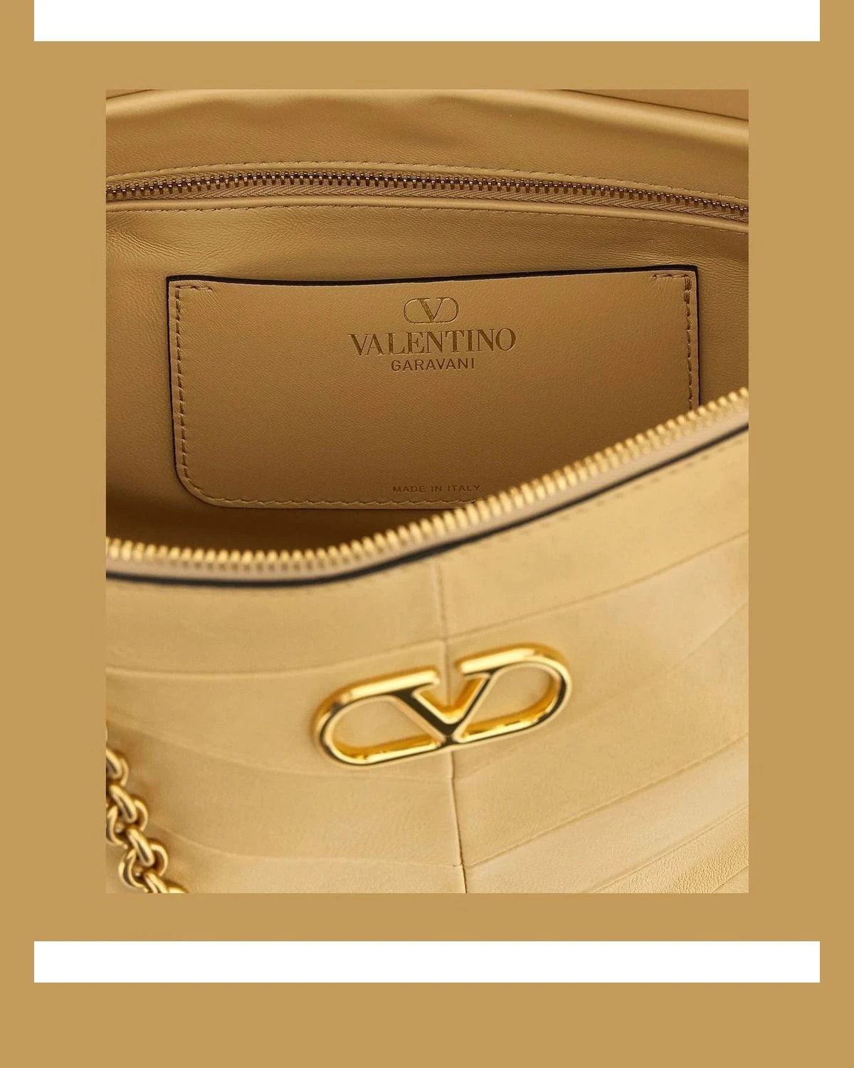 Valentino Garavani Shoulder Bag in beige, Lamb Leather โ view 4