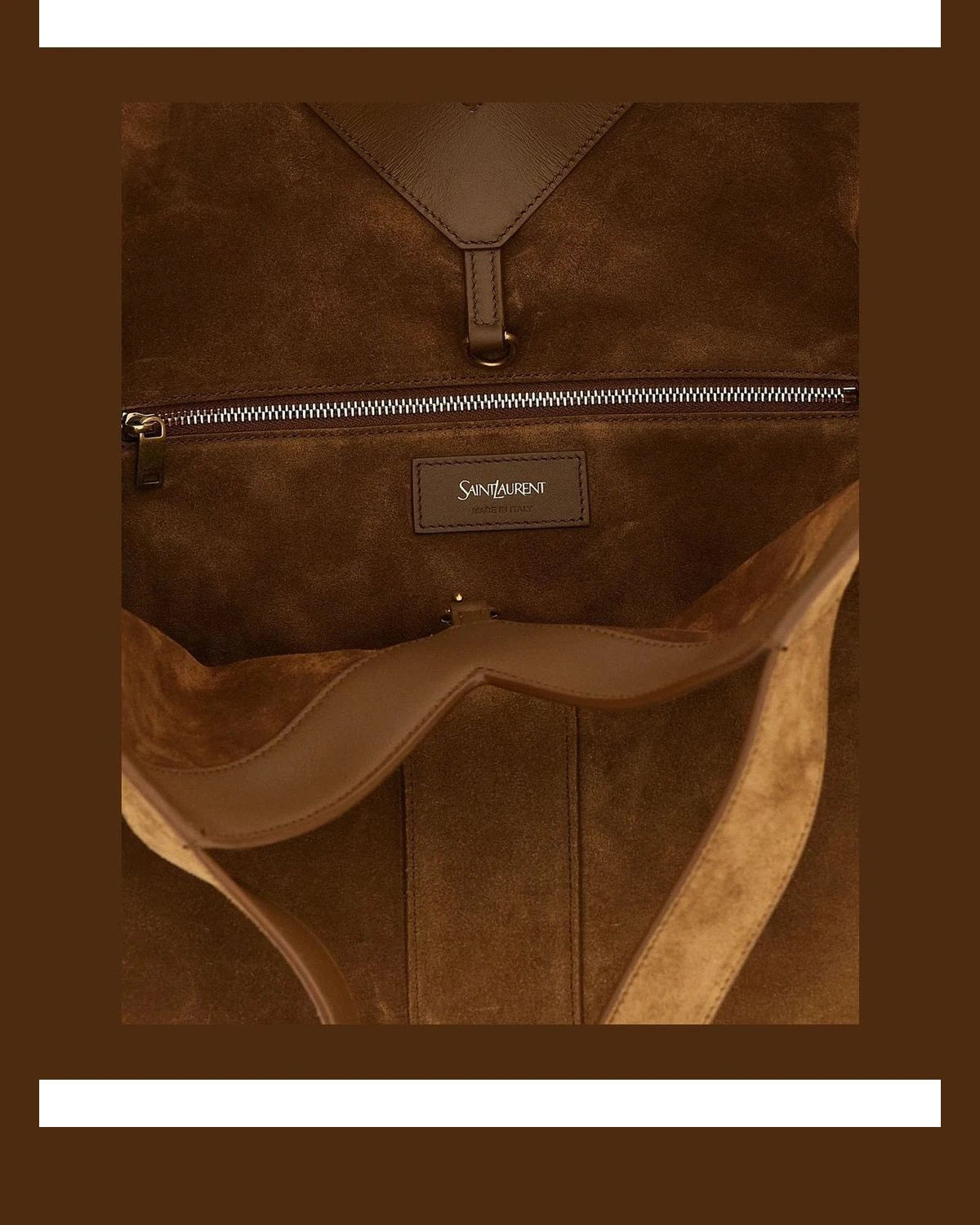 Saint Laurent Tote Bag in brown, Calfskin Leather — view 4