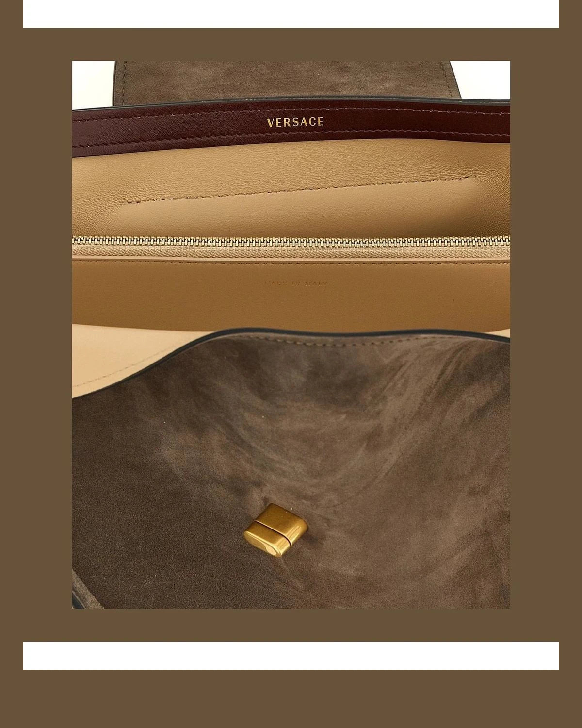 Versace Shoulder Bag in brown, Calfskin Leather — view 4