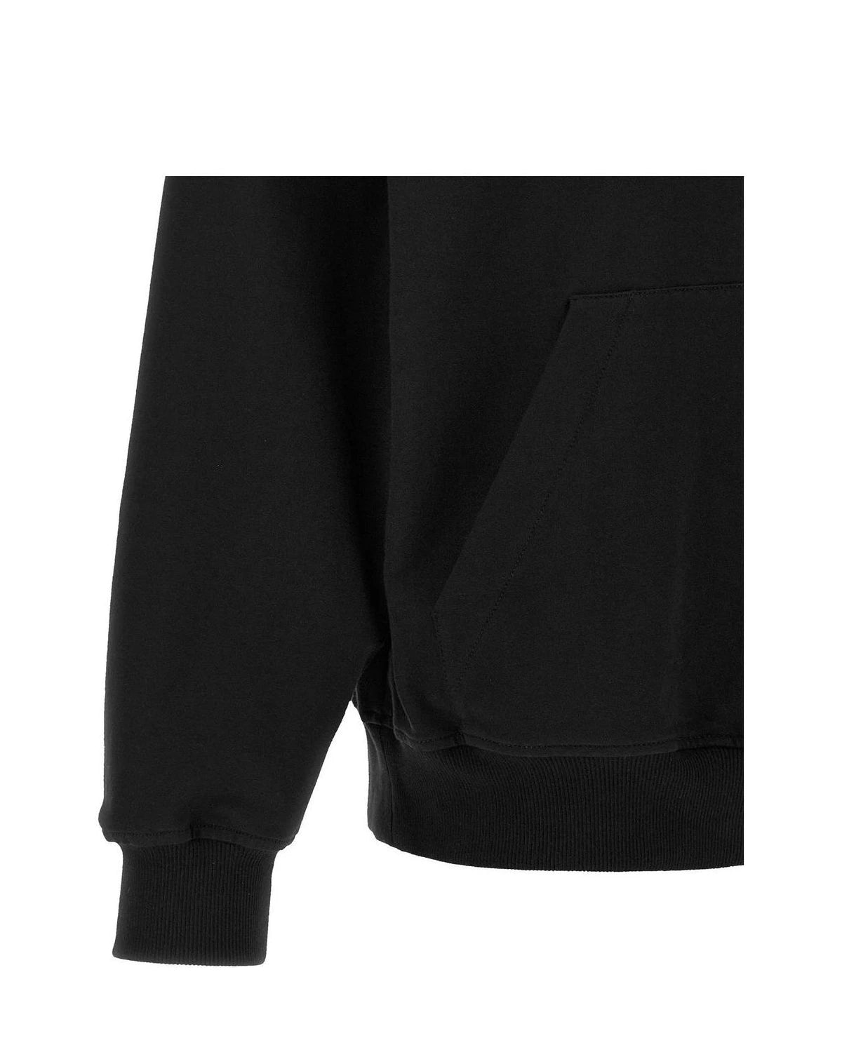 Brunello Cucinelli Hoodie in black, Cotton — view 4