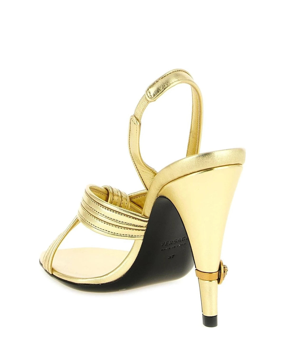 Versace Sandals in gold, Lamb Leather — view 3