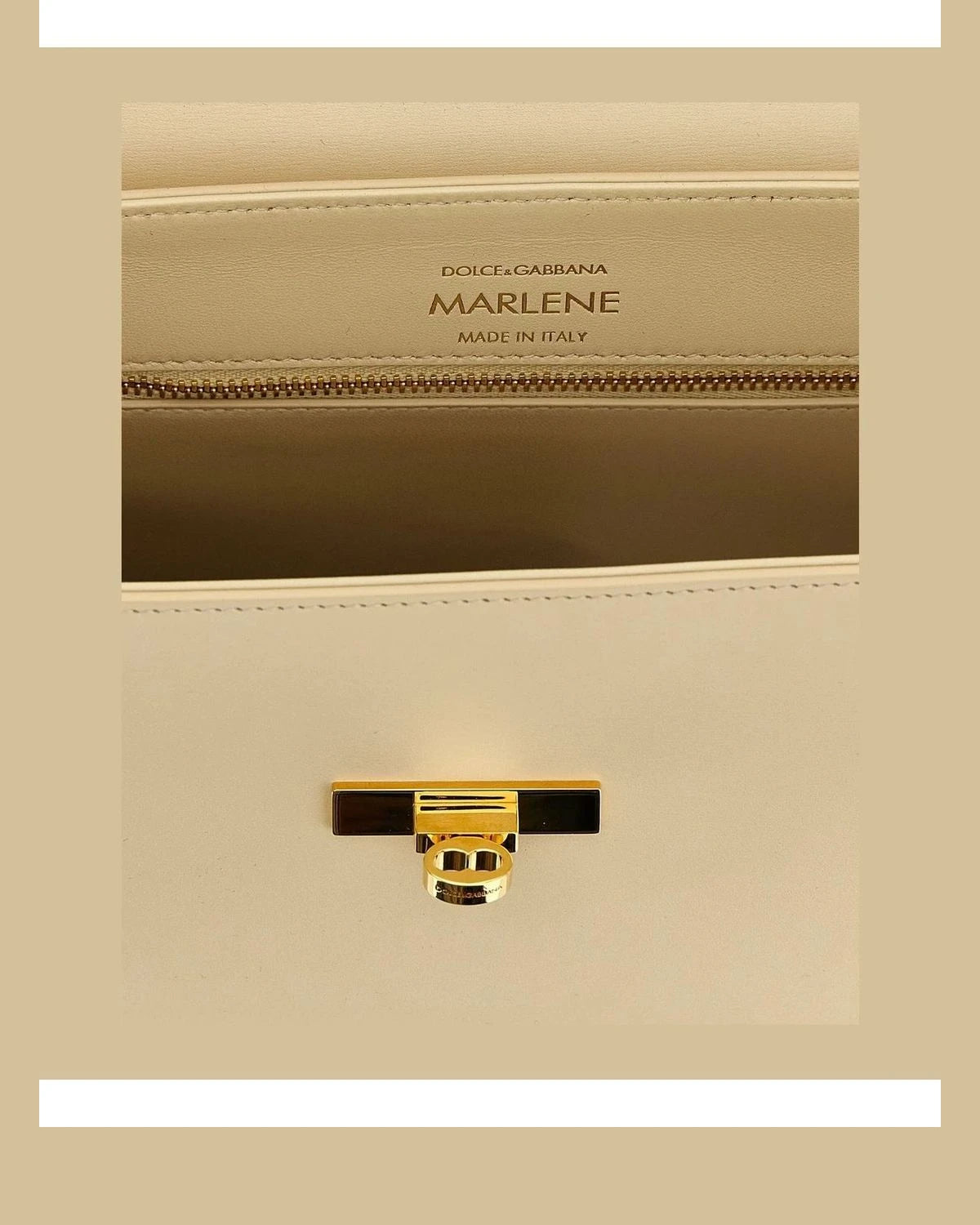 Dolce & Gabbana Satchel Bag in white, Lamb Leather — view 4