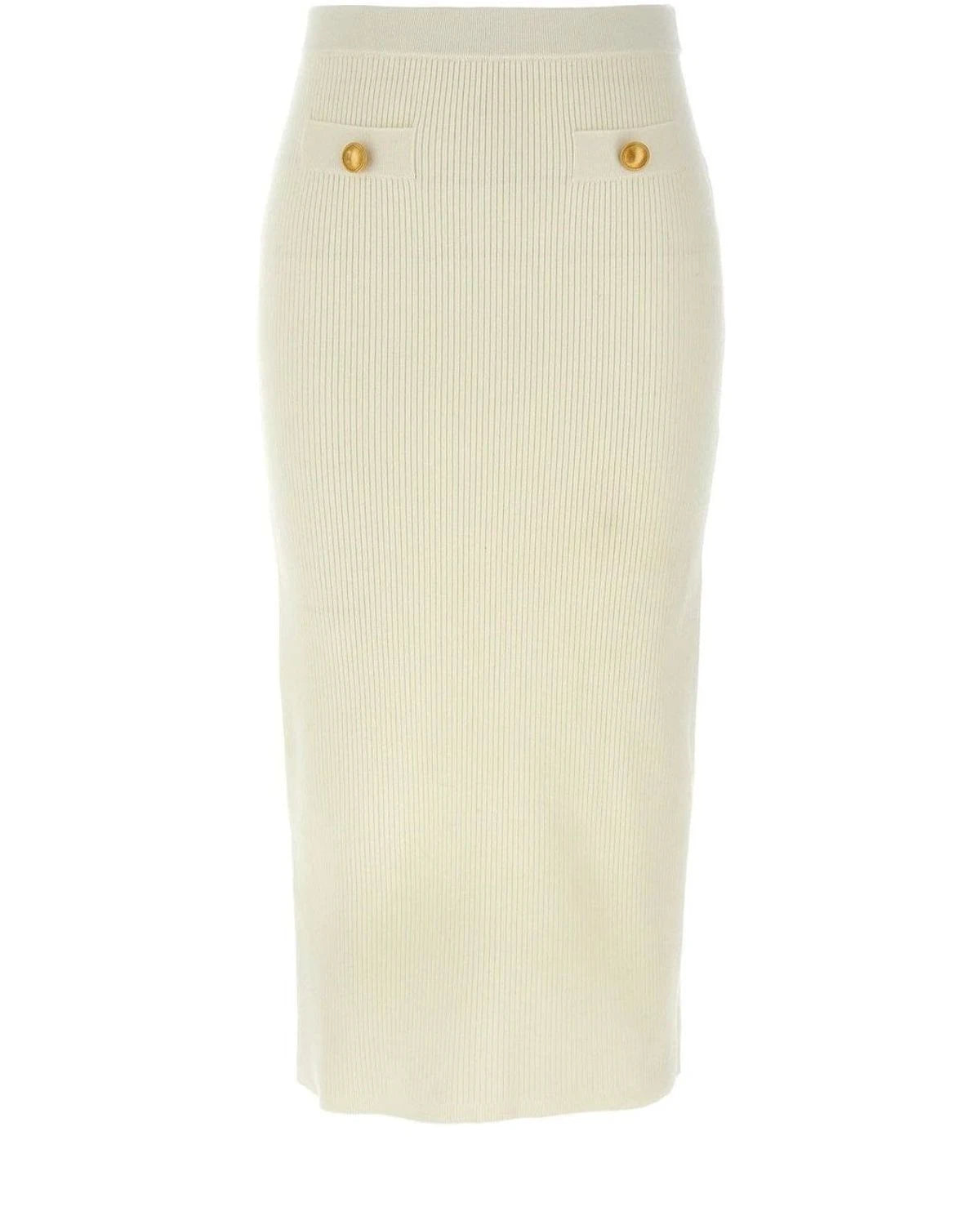 Alessandra Rich Skirt in white, Wool
