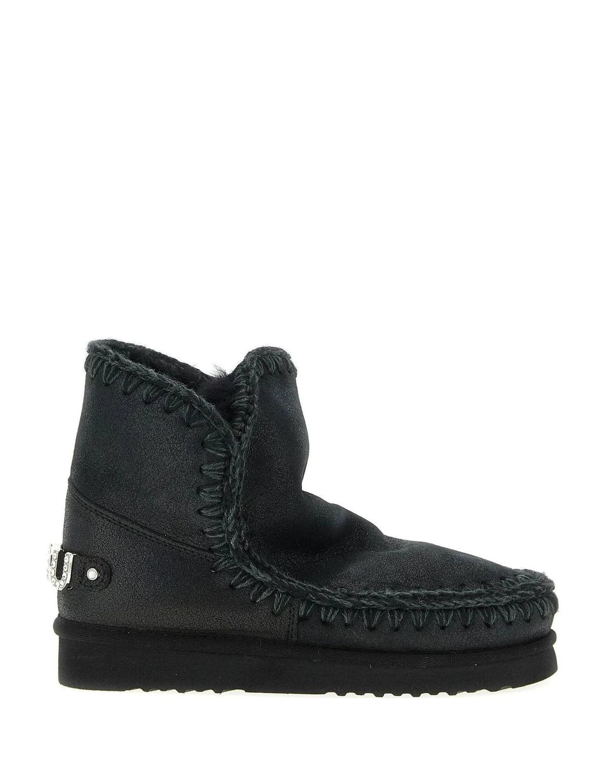 Mou Boots in black, Sheep Leather