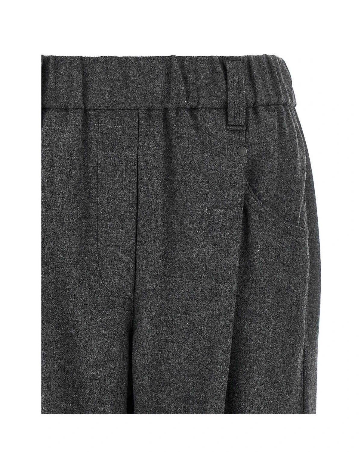Brunello Cucinelli Trouser in gray, Virgin Wool — view 3