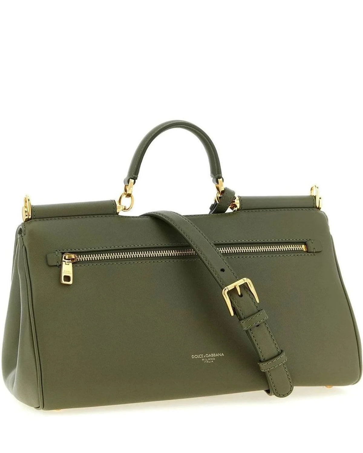 Dolce & Gabbana Satchel Bag in green, Calf Leather — view 2