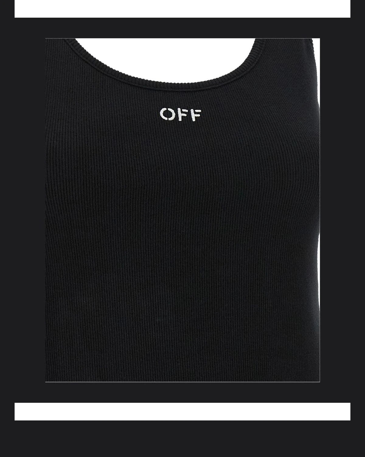 Off-White Tank Top in black, Cotton — view 4