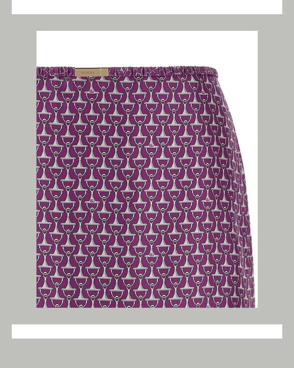 Gucci Skirt in purple, Silk — view 3