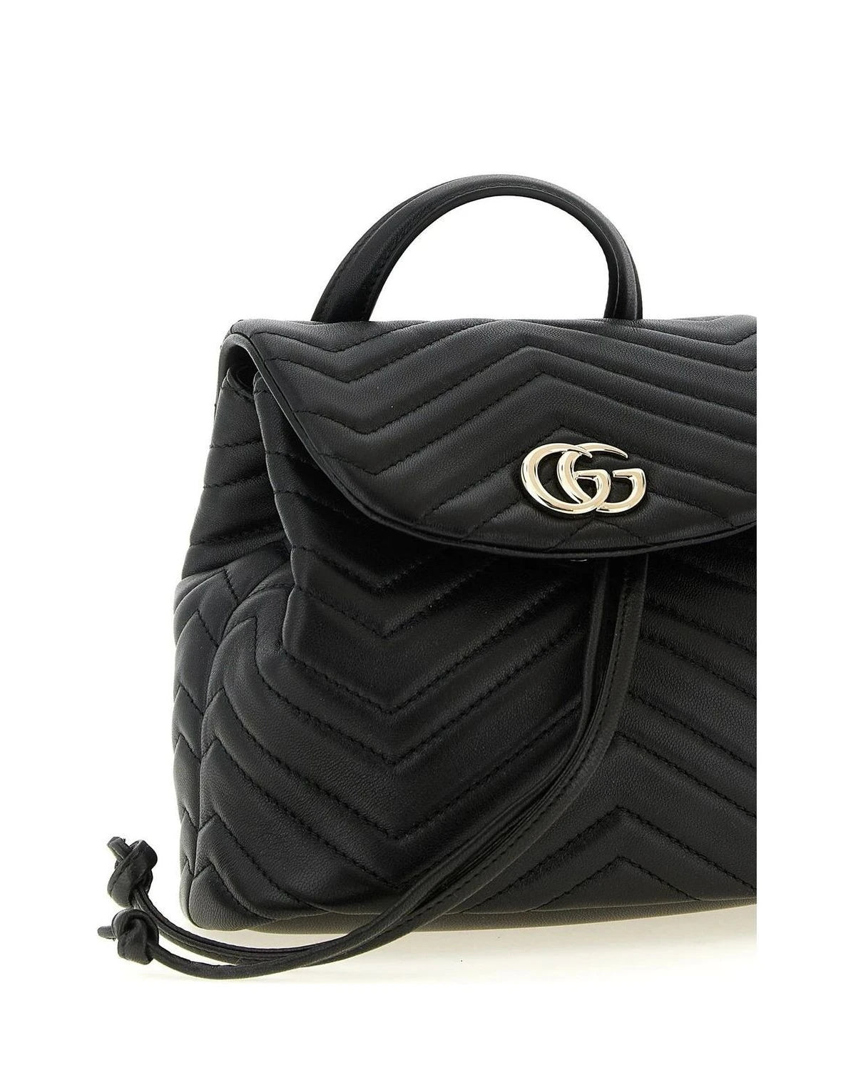 Gucci Backpack Handbag in black, Lamb Leather — view 3