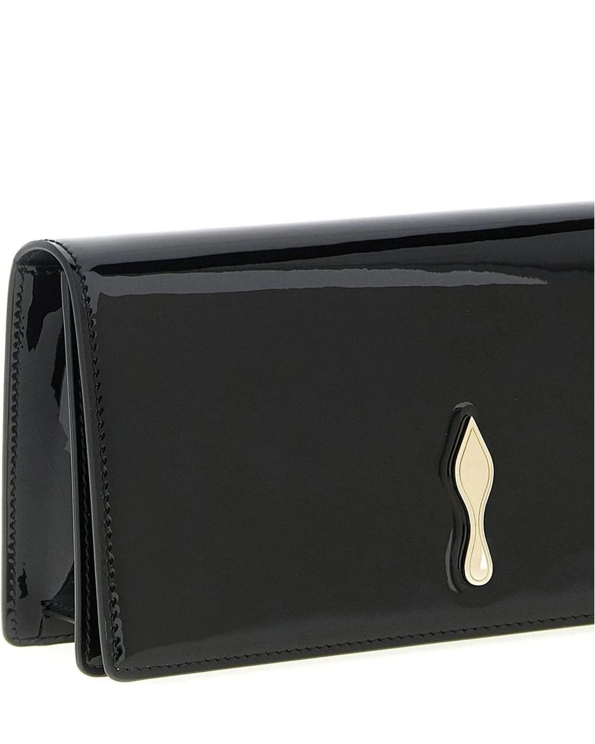 Christian Louboutin Envelope Clutche in black, Calfskin Leather — view 3