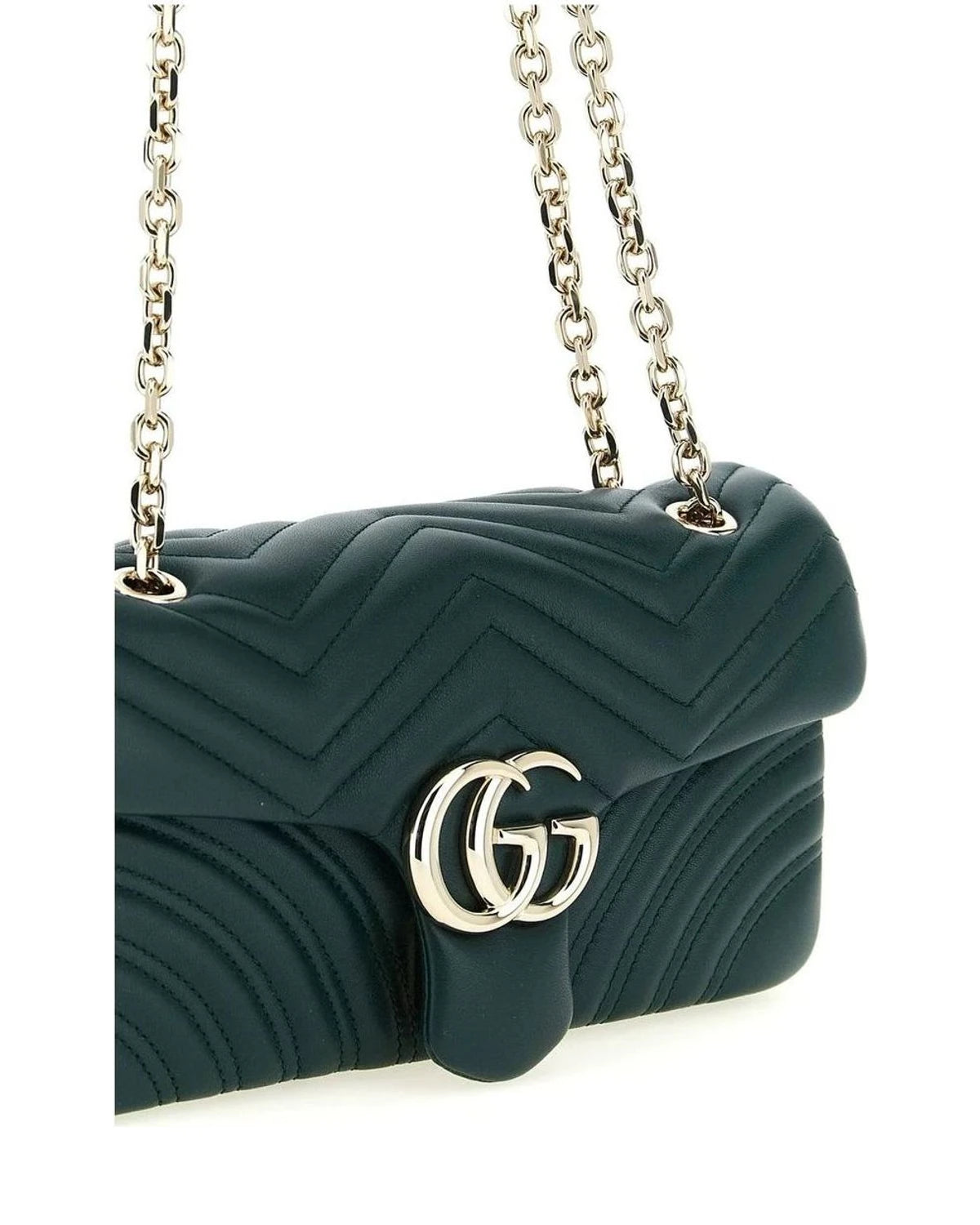 Gucci Cross Body Bag in green, Lamb Leather — view 4