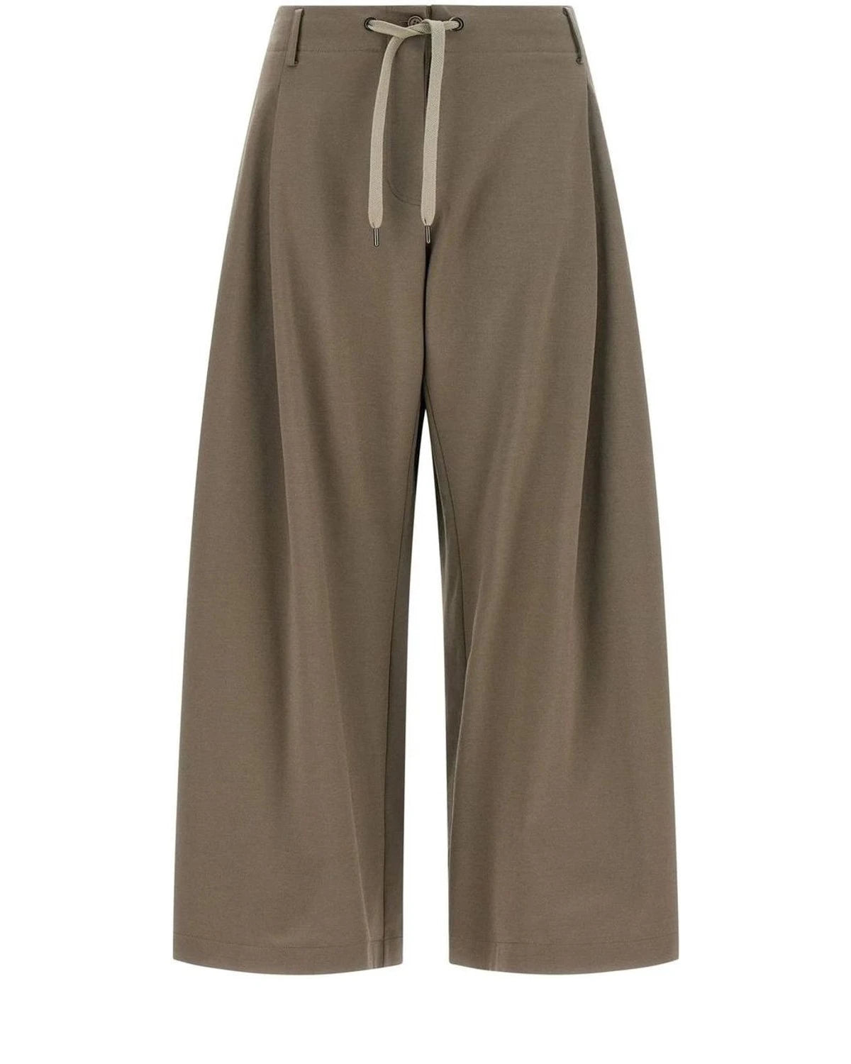 Brunello Cucinelli Palazzo Pant in gray, Cotton