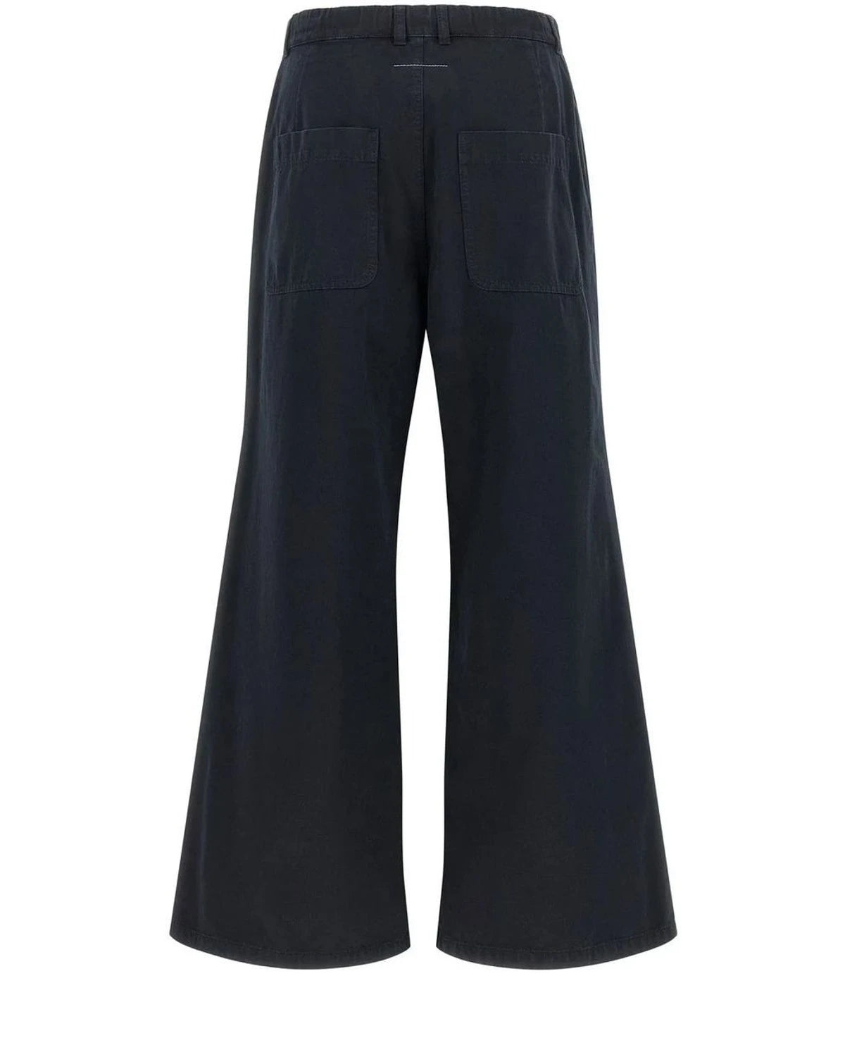 MM6 Maison Margiela Palazzo Pant in blue, Cotton — view 2