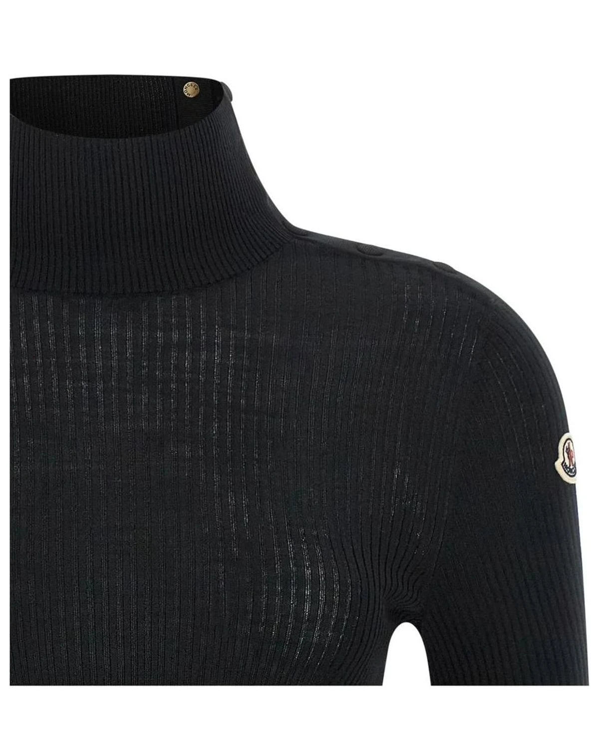 Moncler Sweater in black, Virgin Wool — view 3
