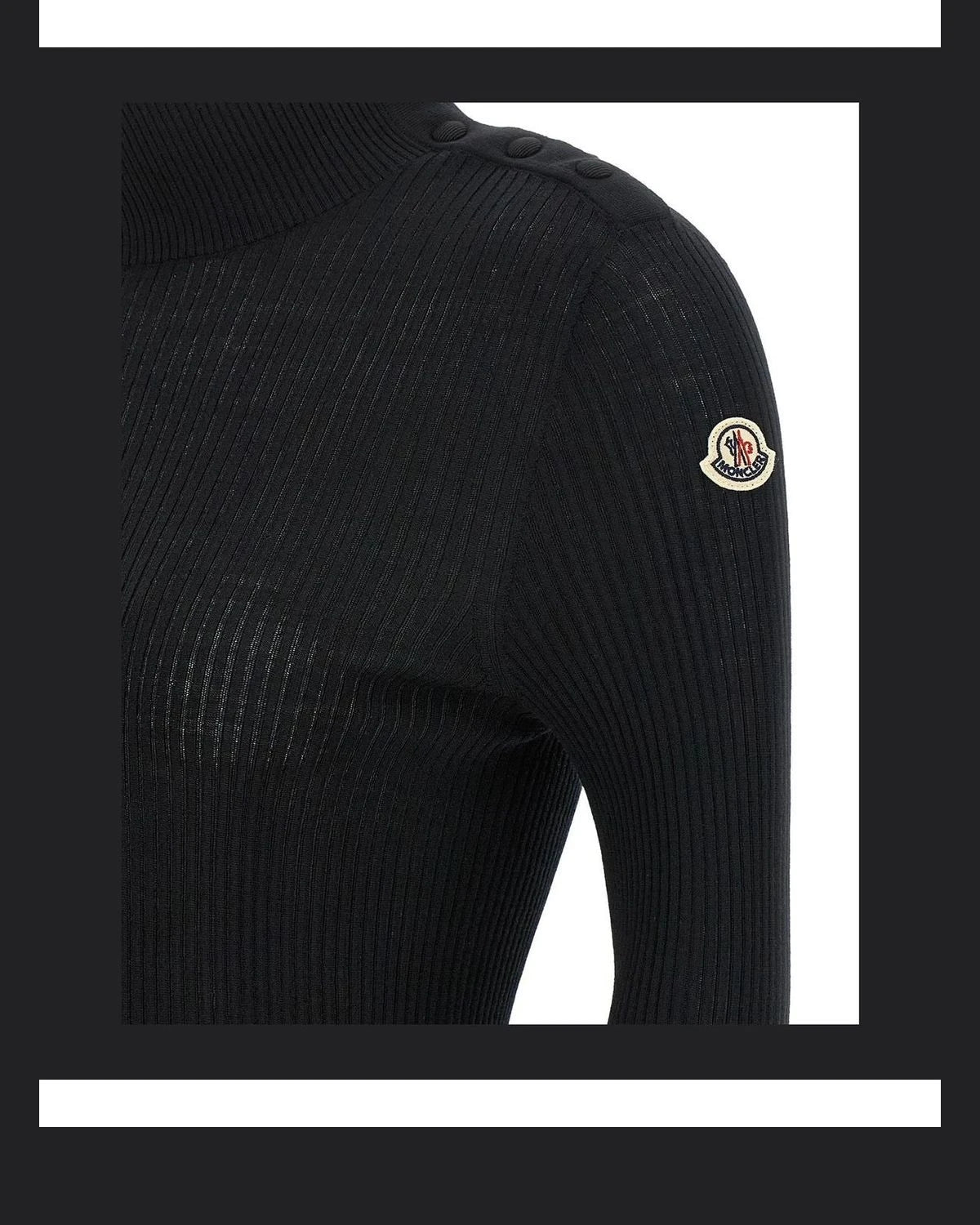 Moncler Sweater in black, Virgin Wool — view 4