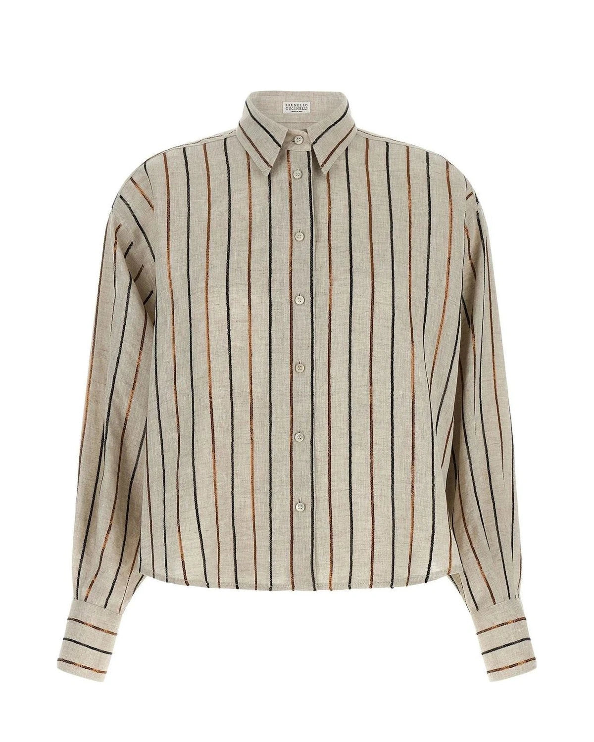 Brunello Cucinelli Dress Shirt in beige, Linen