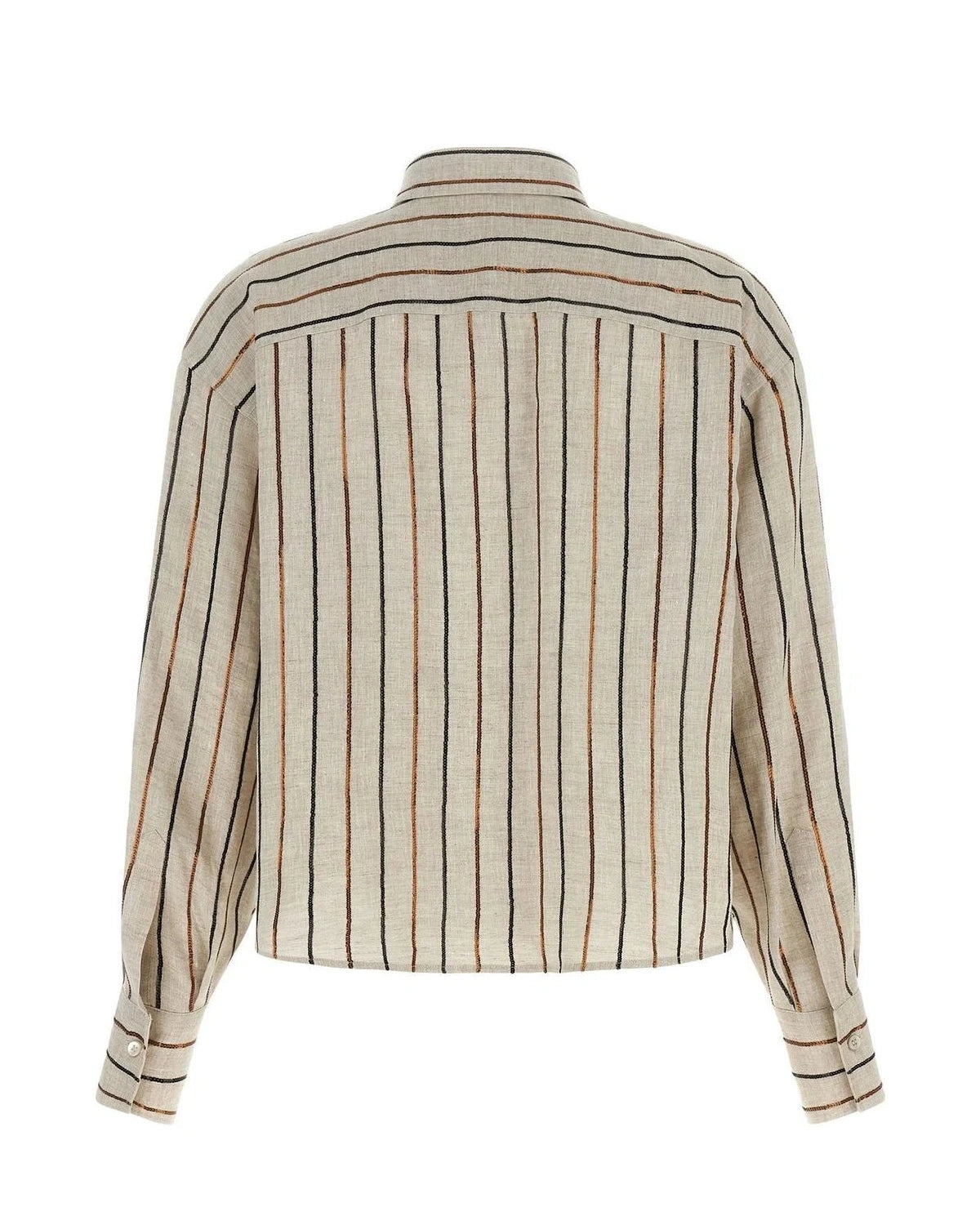 Brunello Cucinelli Dress Shirt in beige, Linen — view 2