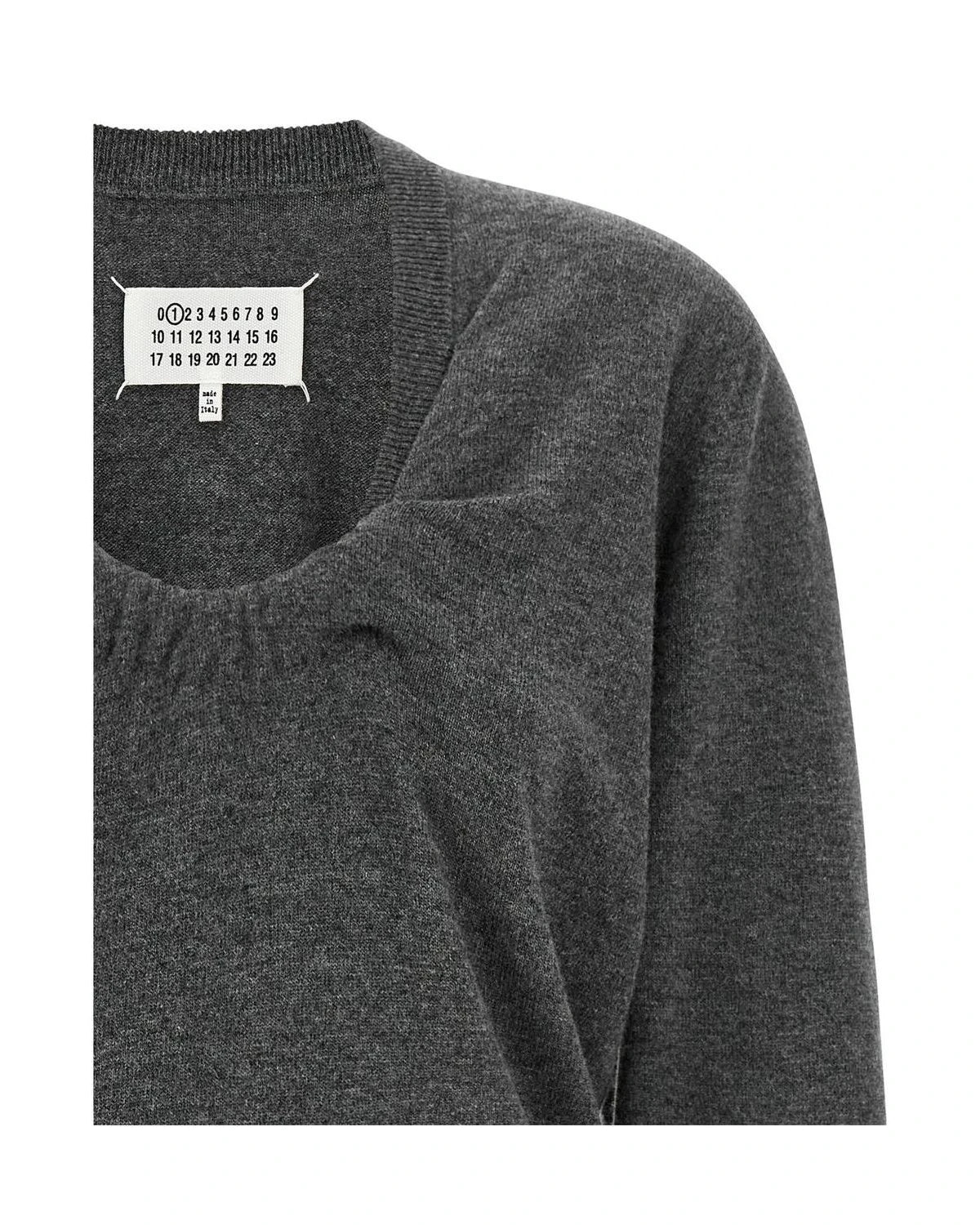 Maison Margiela Sweater in gray, Virgin Wool — view 3