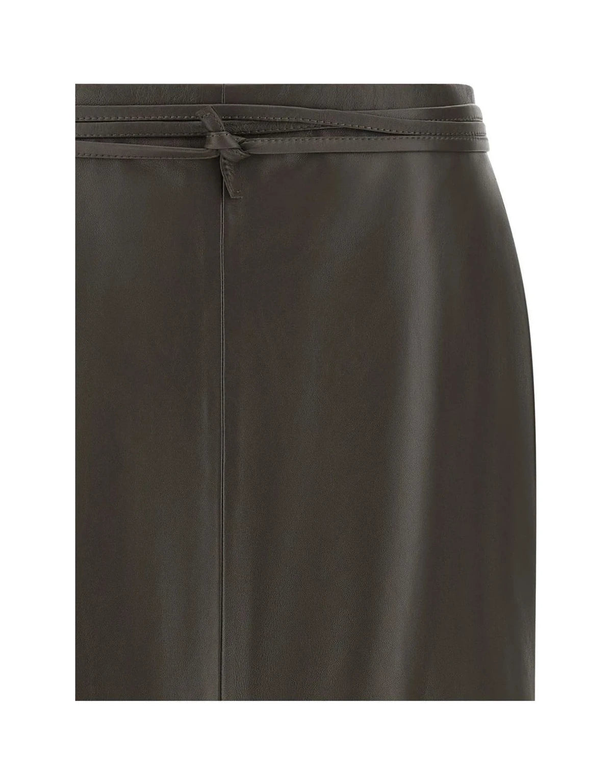 Alberta Ferretti Skirt in brown, Lamb Leather — view 3