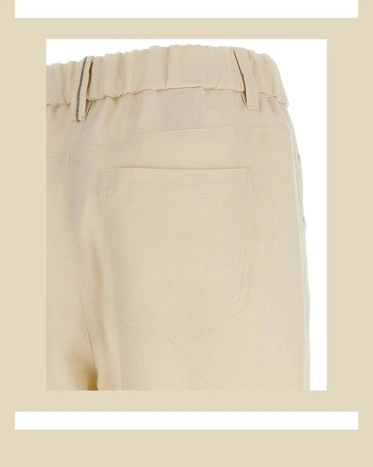 Brunello Cucinelli Trouser in white, Viscose — view 4