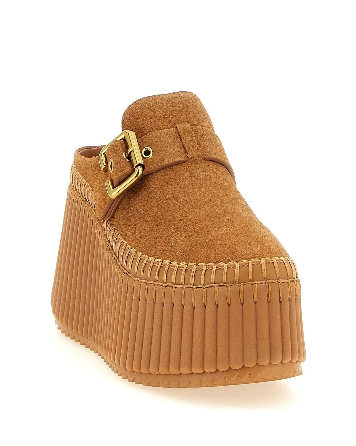 Chloé Wedges in beige, Calfskin Leather — view 2