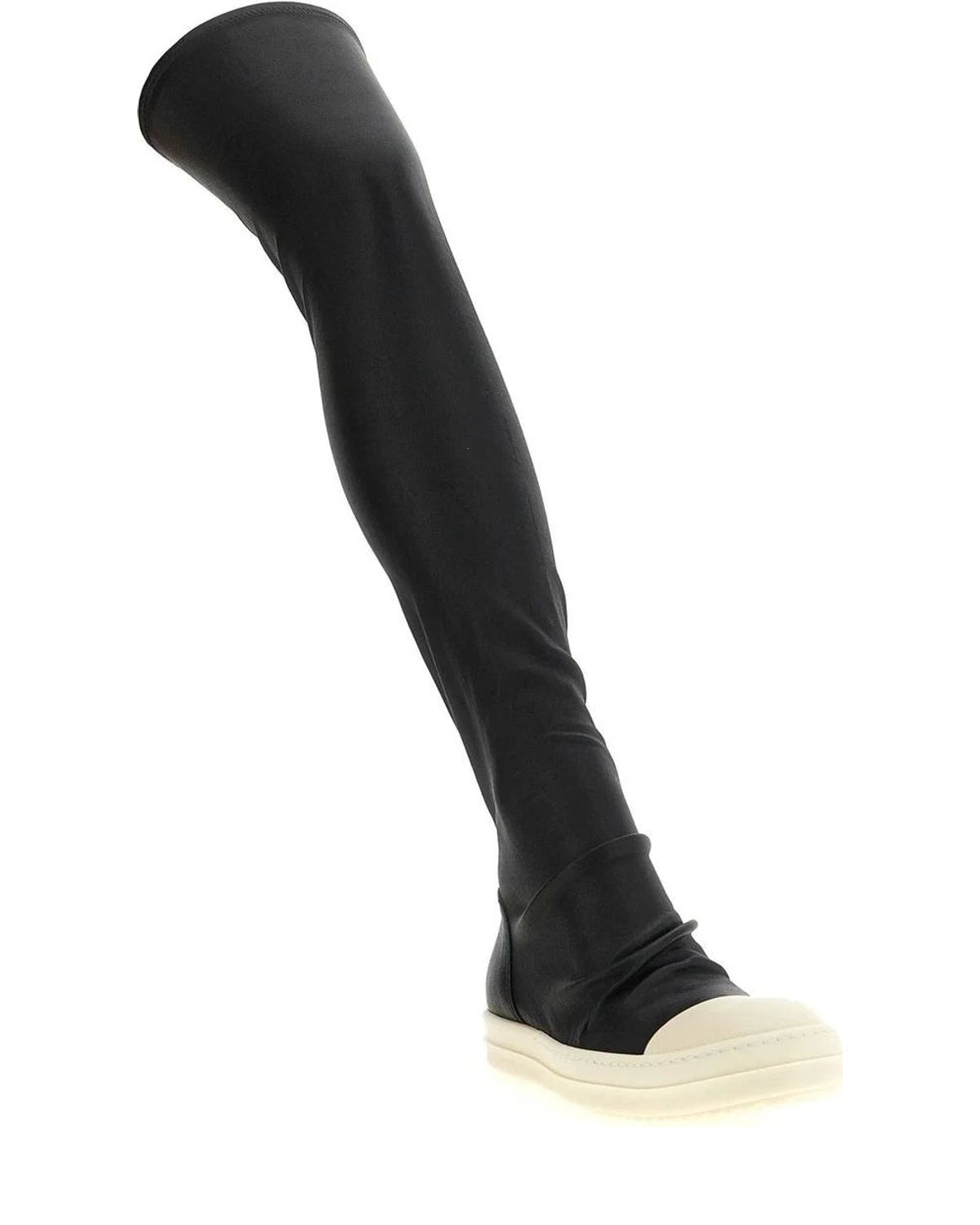 Rick Owens Knee High Boots in black, Leather β view 2