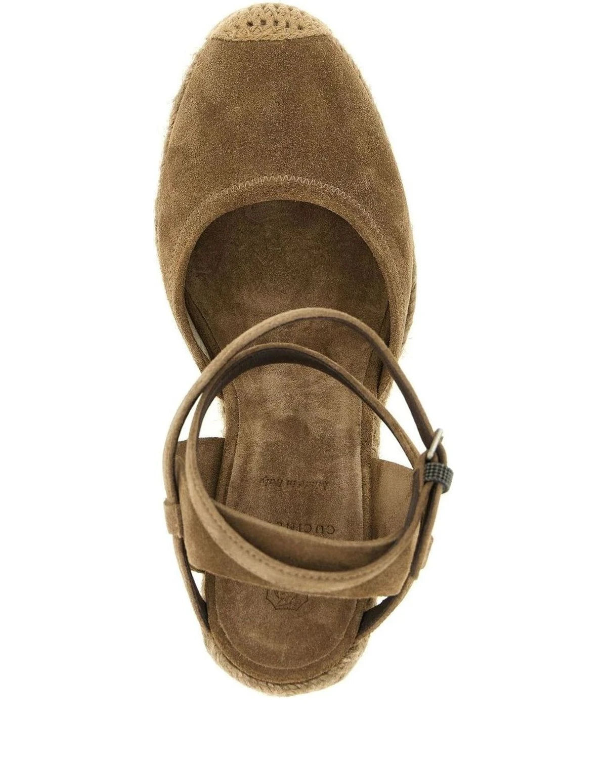 Brunello Cucinelli Wedges in brown, Calfskin Leather — view 4