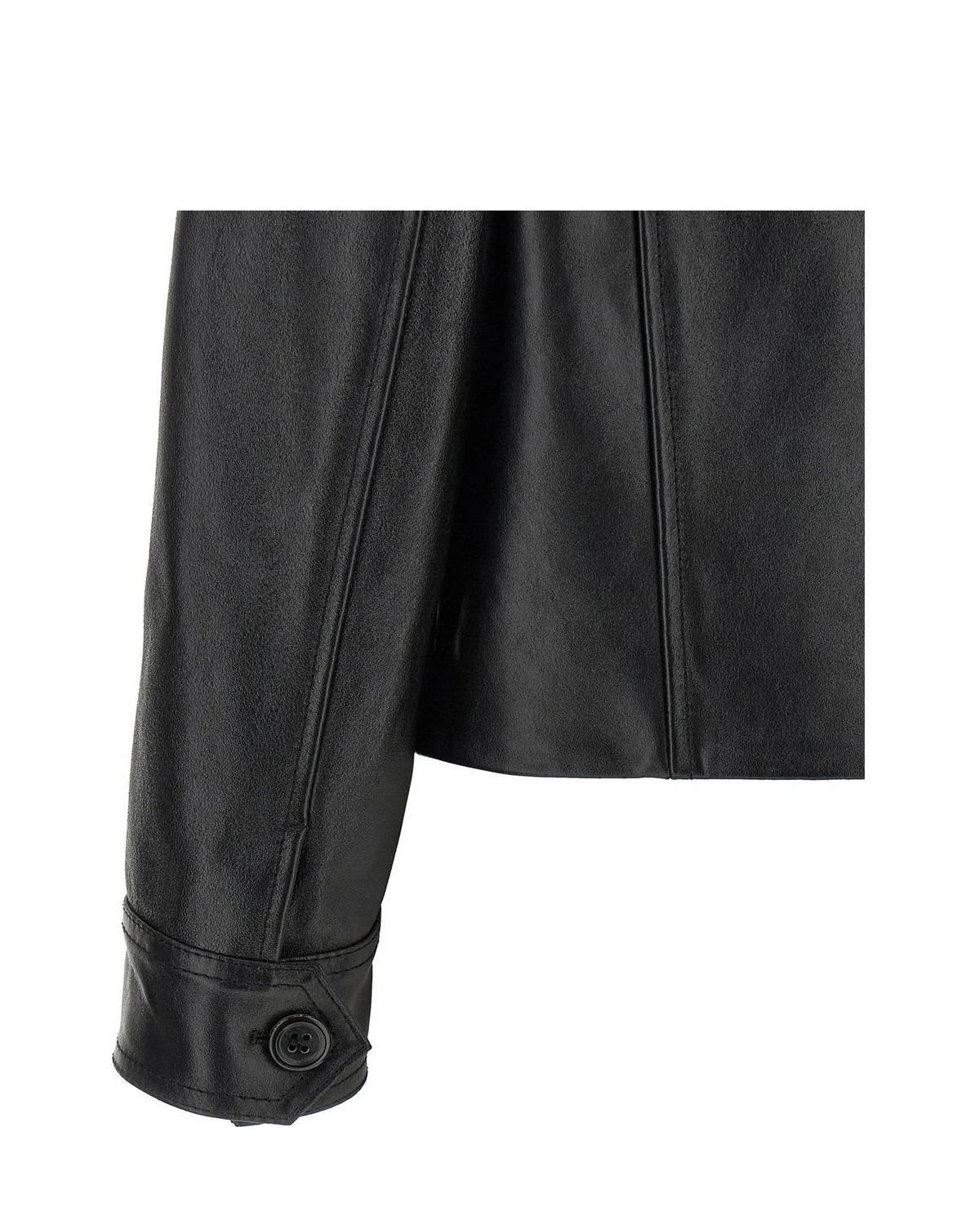 Marni Trucker Jacket in black, Calfskin Leather โ view 4