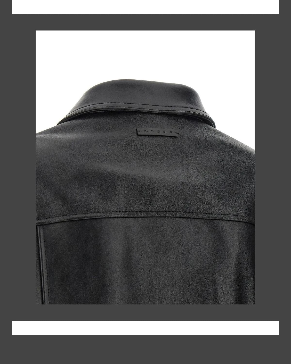 Marni Trucker Jacket in black, Calfskin Leather โ view 5