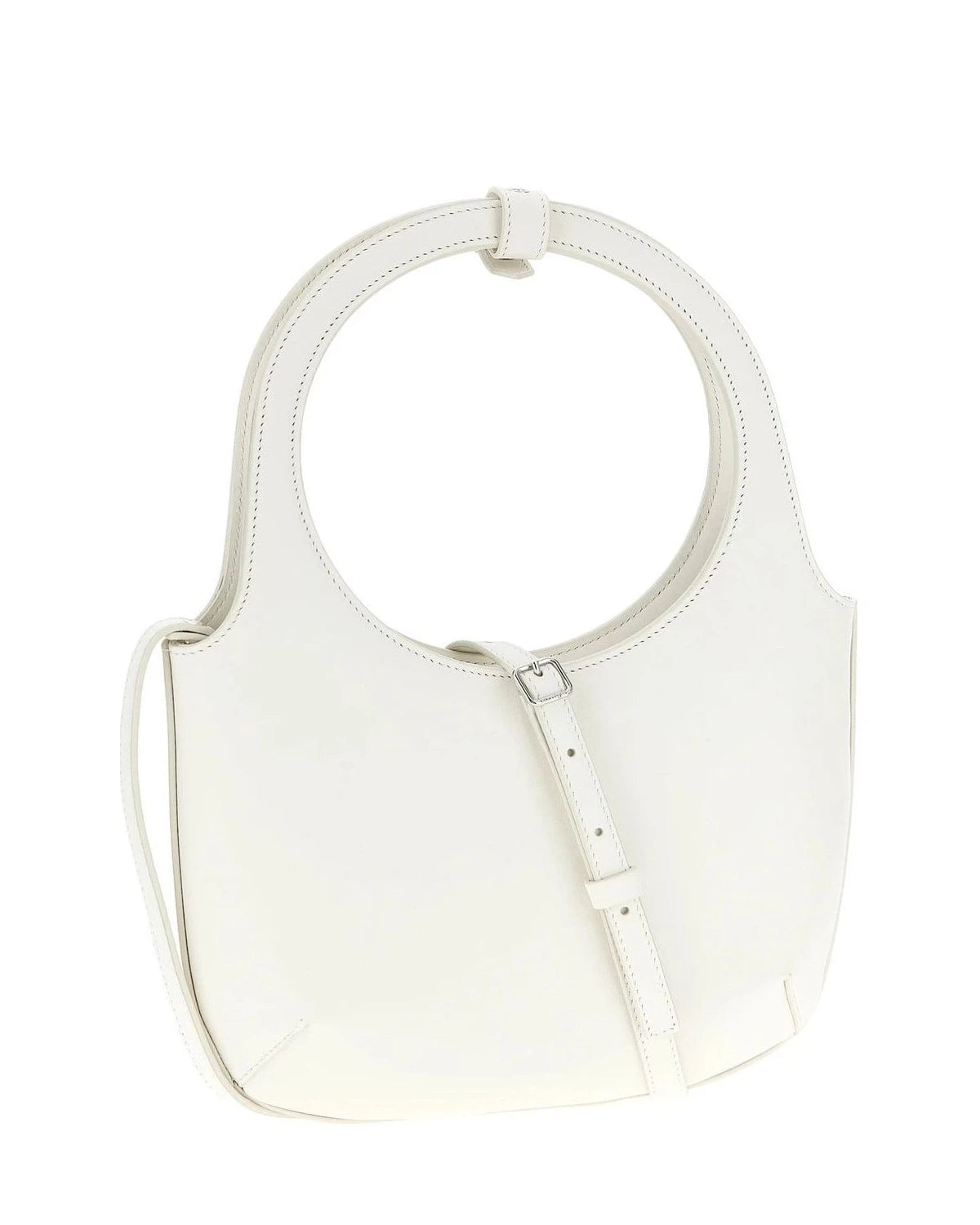 Courrèges Shoulder Bag in white, Calfskin Leather — view 2