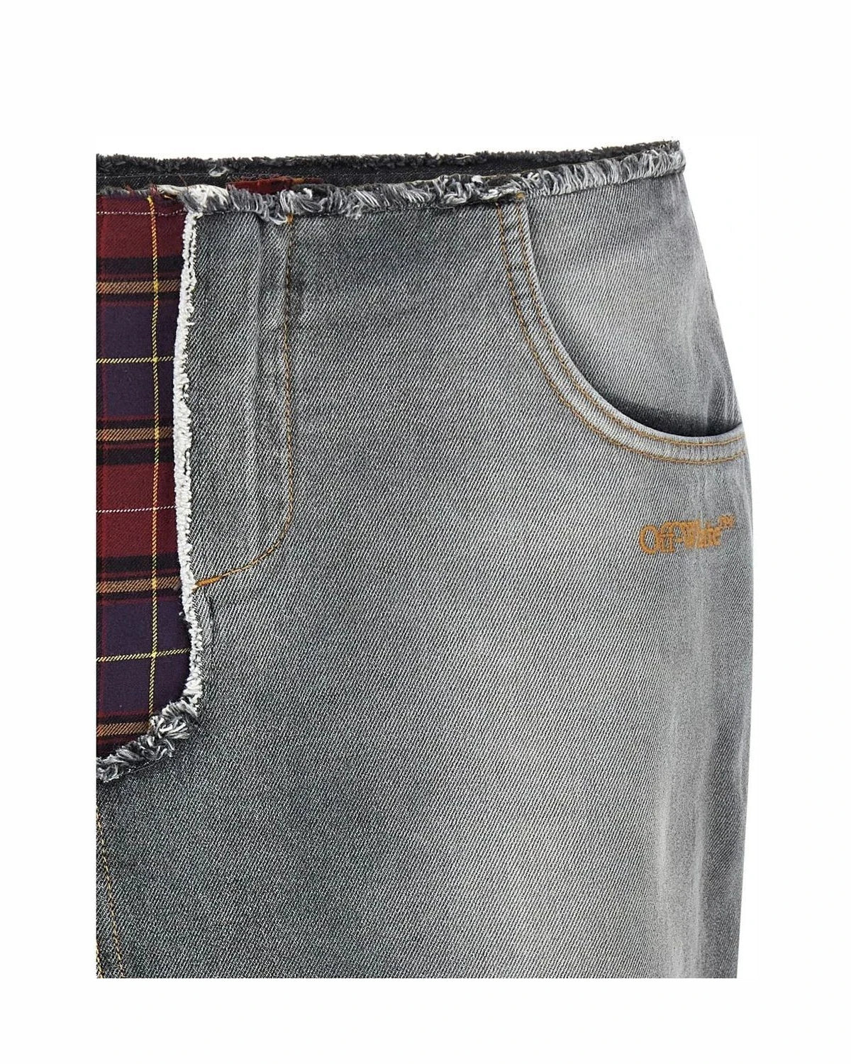 Off-White Skirt in multicolor, Cotton โ view 3