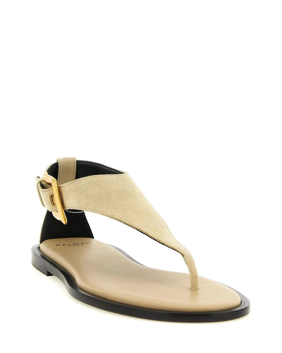 Balmain Sandals in beige, Calfskin Leather — view 2